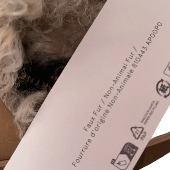 Stella McCartney Star Embroidered Clogs Slingback Sherpa Lining Tan Size 36 NWT - Picture 7 of 12